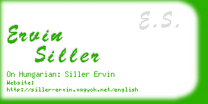 ervin siller business card